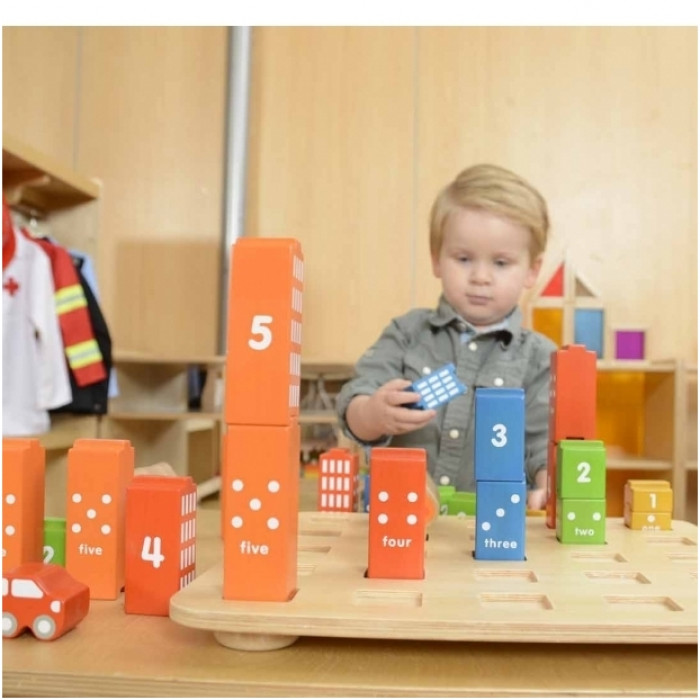 MASTERKIDZ Дерев"яна дошка Конструктор "Моє Місто" Toy Space Наука Освіта (ME09371)