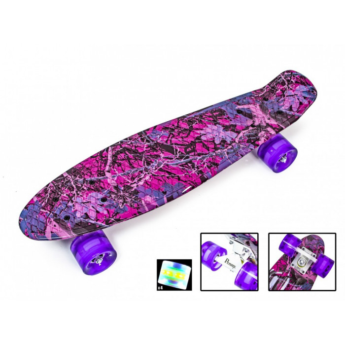 Penny Board "Розовый Лес" Светящиеся колеса (108287253)