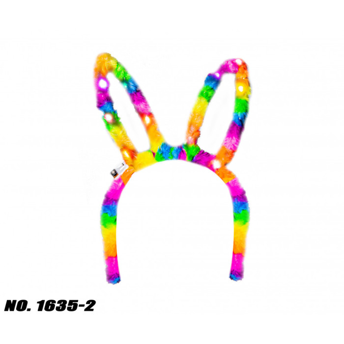 Обруч Ушки Светящиеся Радужные 1635-2 (1414186332)