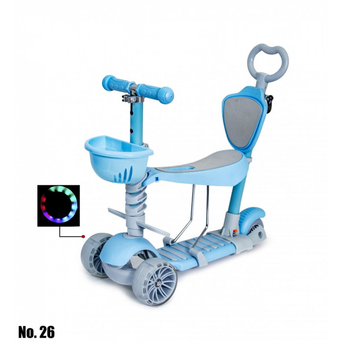 Самокат Scooter Smart 5 в 1 голубой (1451904439)
