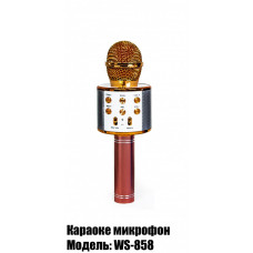 Беспроводной микрофон-караоке WSTER WS-858 Розово Золотой (1525693038)