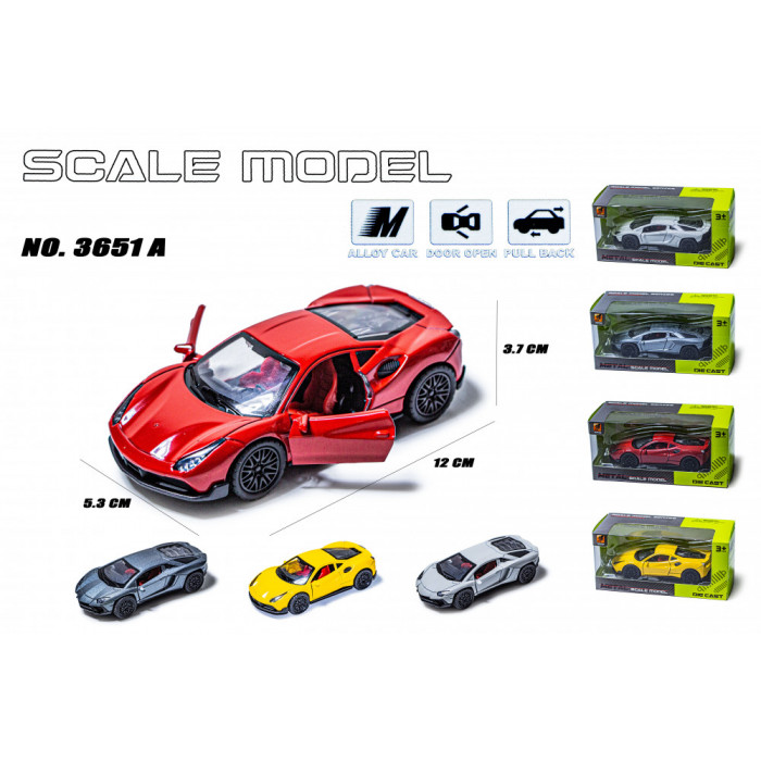 Машинка Металлическая Инерционная Scale Model 3651A (1854352144)