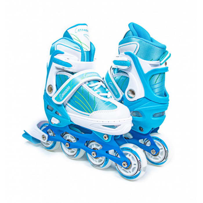 Ролики Caroman Sport Бирюзовый, размер 31-35 (1859825910)