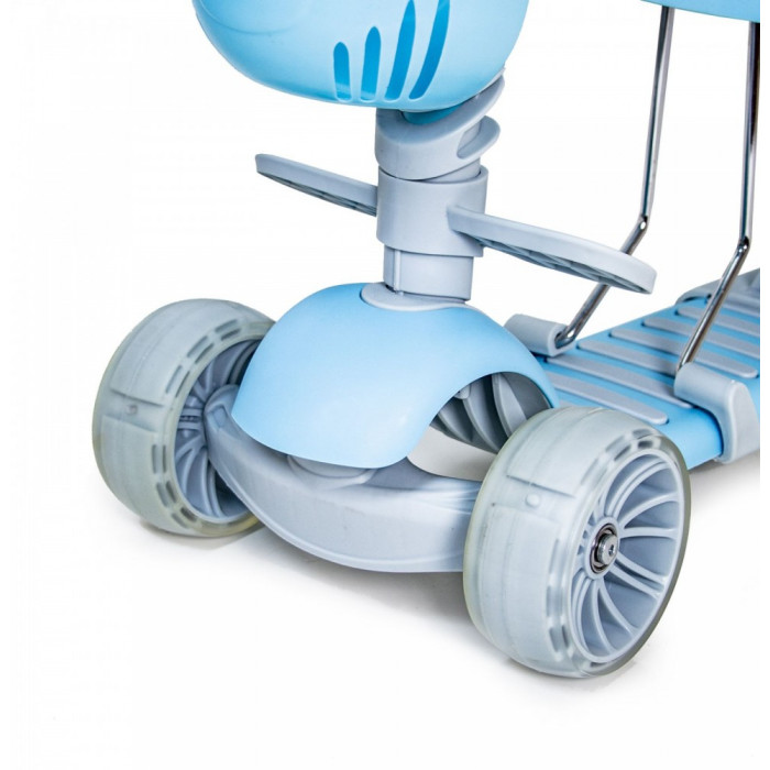 Самокат Scooter Smart 5 в 1 голубой с бортиком (1937755802)