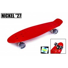 Пенниборд Nickel 27" Красный цвет Светящиеся колеса (39956868)