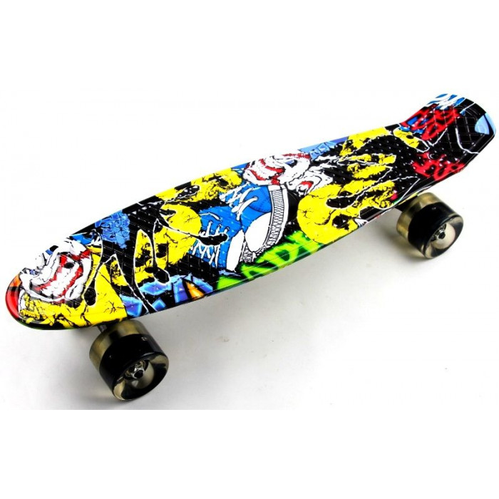 Penny Board "Cool Draft" Joker Светящиеся колеса (716693028)