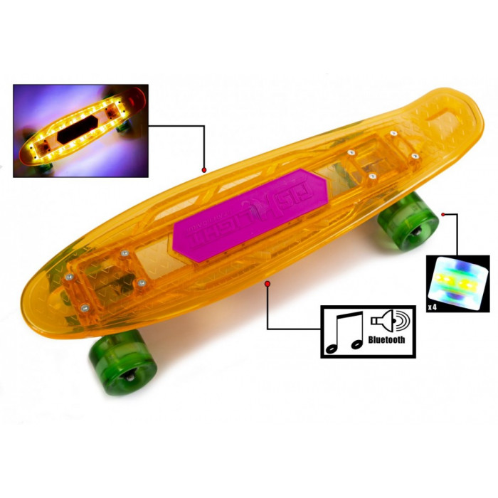 Penny "Fish Skateboard Original" Orange Музыкальная и светящаяся дека (761760009)