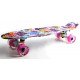 Penny Board "Fish" Graffity. Светящиеся колеса. (PFO011)