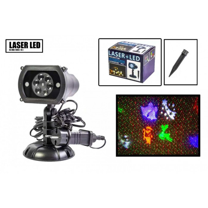 Новогодний уличный лазерный проектор 4 цвета  X-Laser XX-MIX-1005 (X-Laser XX-MIX-1005(10))