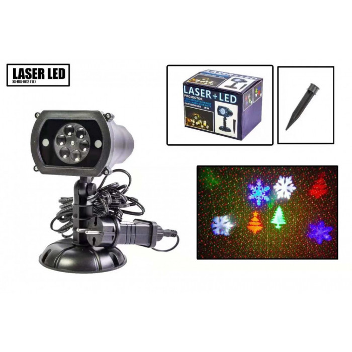 Новогодний уличный лазерный проектор 4 цвета  X-Laser+LED XX-MIX-1012 (X-Laser XX-MIX-1012(11))