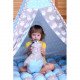 Вигвам Хатка комплект Бонбон Ноченька Голубой с серым с подушками (2308)