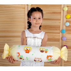 Подушка Хатка Конфета Бежевые Совы (2635)