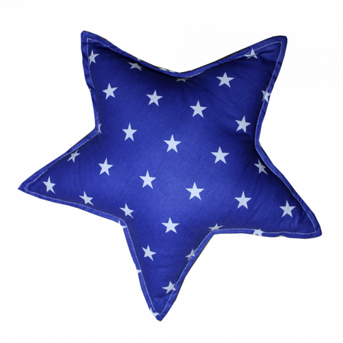 Подушка Хатка Звезда синяя с белым (2697)