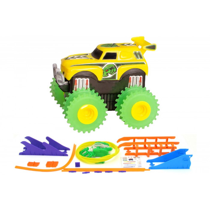Машинка на бат. Trix Trux набор с трассой (желтый) (2722574435962)