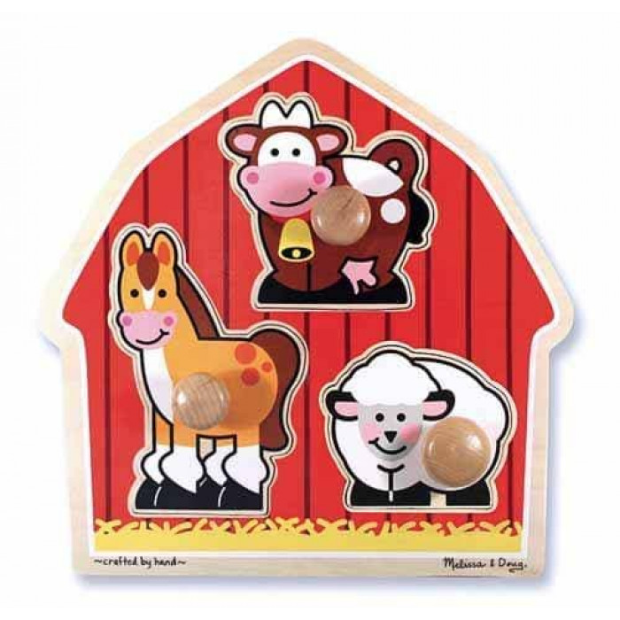 Формовий пазл для малюків "Тварини з ферми" Melissa&Doug (MD2054) (MD12054)