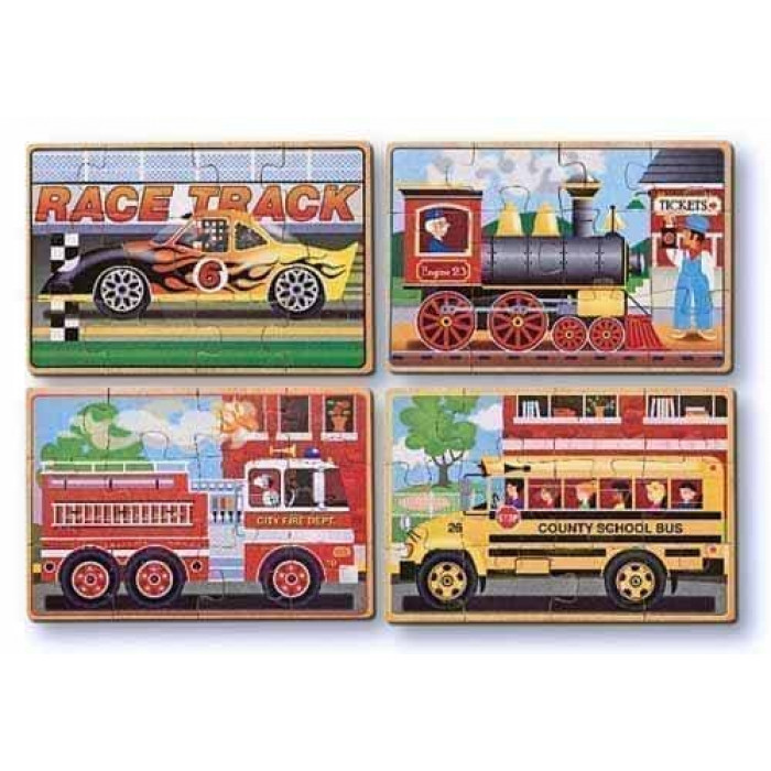 Набір із 4 пазлів в коробці "Машинки" Melissa&Doug (MD3794) (MD13794)