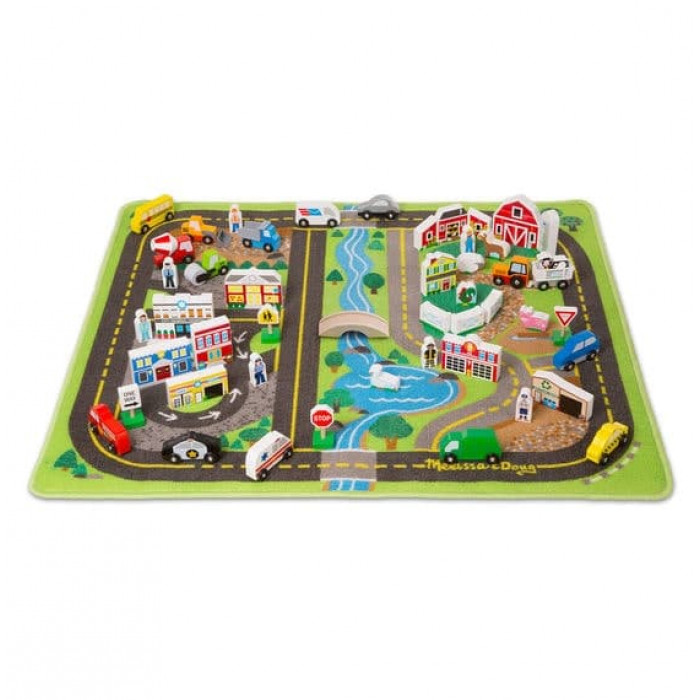 МЕГА-набір "Дорожній килимок / дерев'яні іграшки" Melissa&Doug (MD5195) (MD15195)