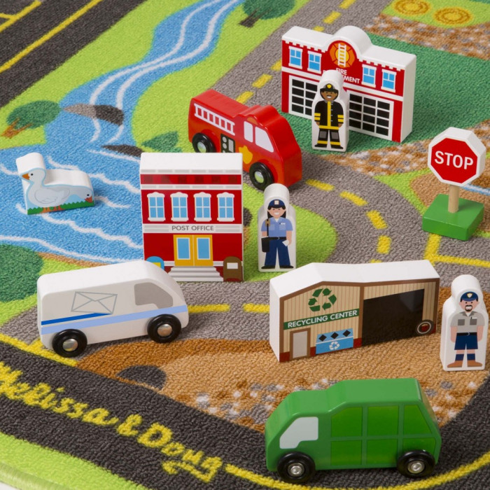 МЕГА-набір "Дорожній килимок / дерев'яні іграшки" Melissa&Doug (MD5195) (MD15195)