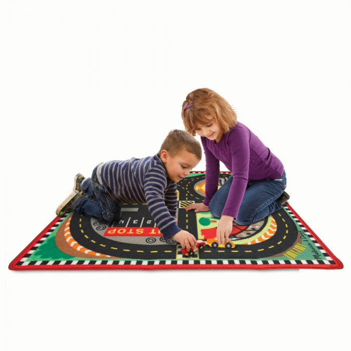 Ігровий килимок з машинками "Гоночна траса" Melissa&Doug (MD19401)