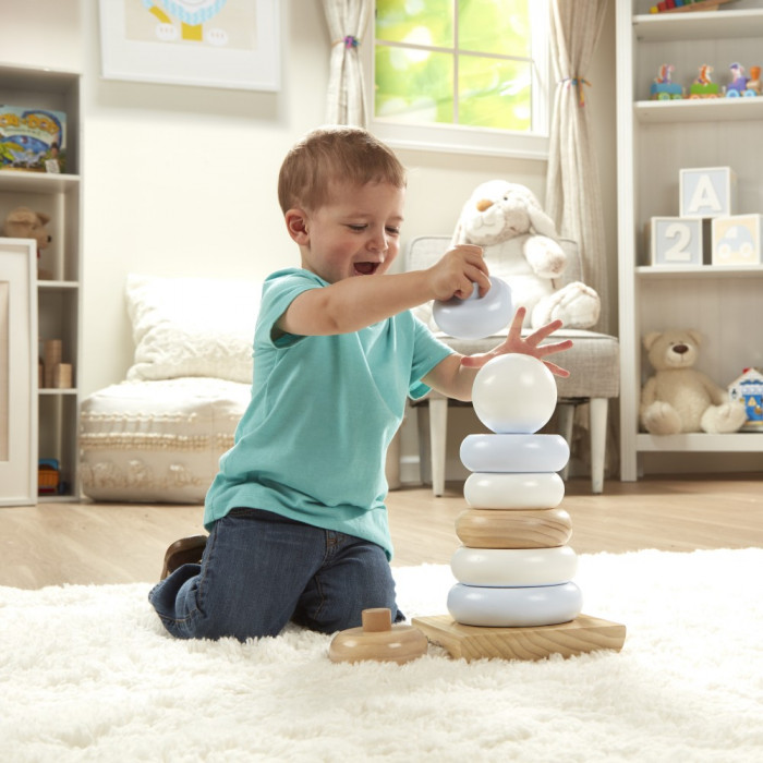 Величезна натуральна дерев'яна пірамідка Melissa&Doug (MD30540)
