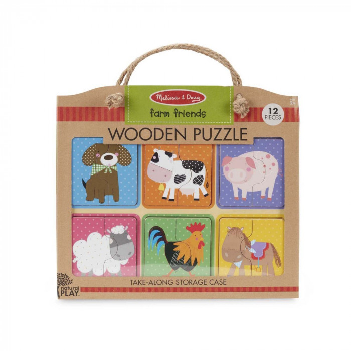 Дерев'яні пазли у футлярі "Друзі ферми" Melissa&Doug (MD31363)