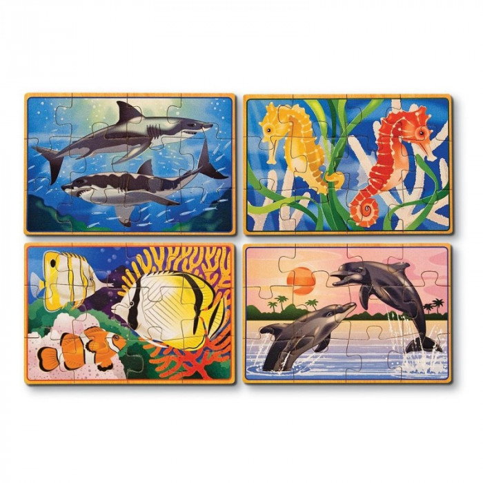 Набір із 4 пазлів в коробці "Життя моря" Melissa&Doug (MD3795)