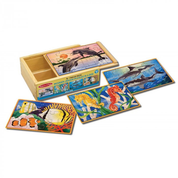 Набір із 4 пазлів в коробці "Життя моря" Melissa&Doug (MD3795)
