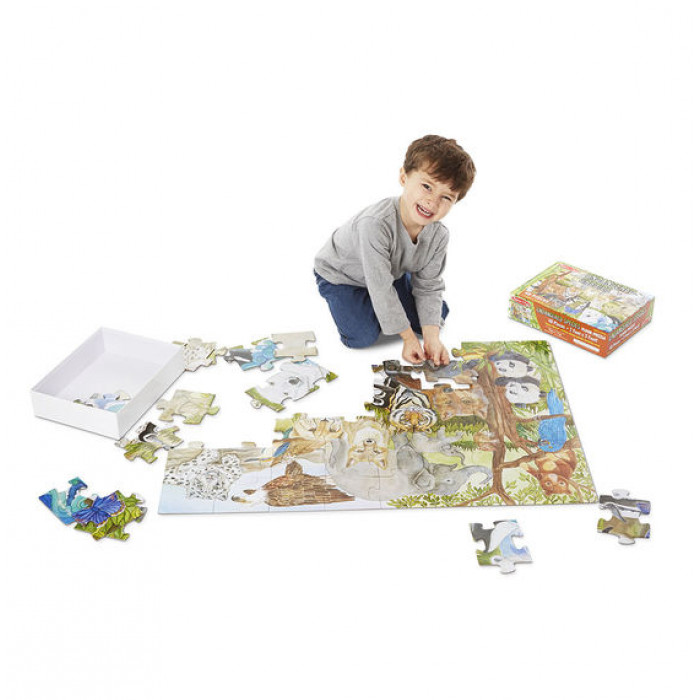 Мега-пазл "Вимираючі види тварин", 48 елементів Melissa&Doug (MD4437)