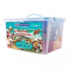 Магнітний конструктор МАГНІКОН, 300 деталей Plastic box (MK-300)