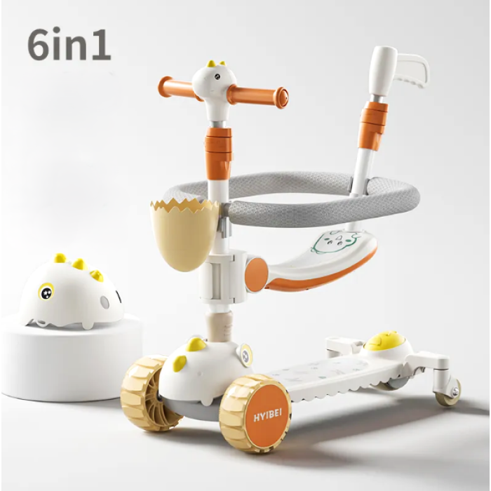 Детский самокат CITY LINE 6in1 K2 + helmet (Beige) (666s2766)